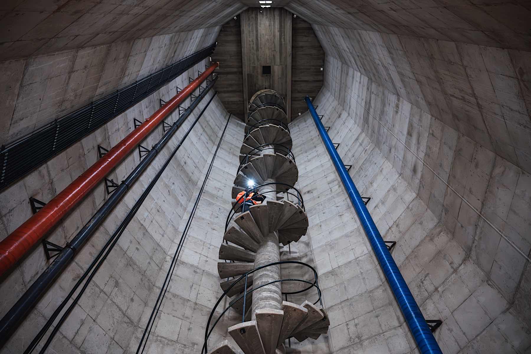 chantier dans un château d'eau