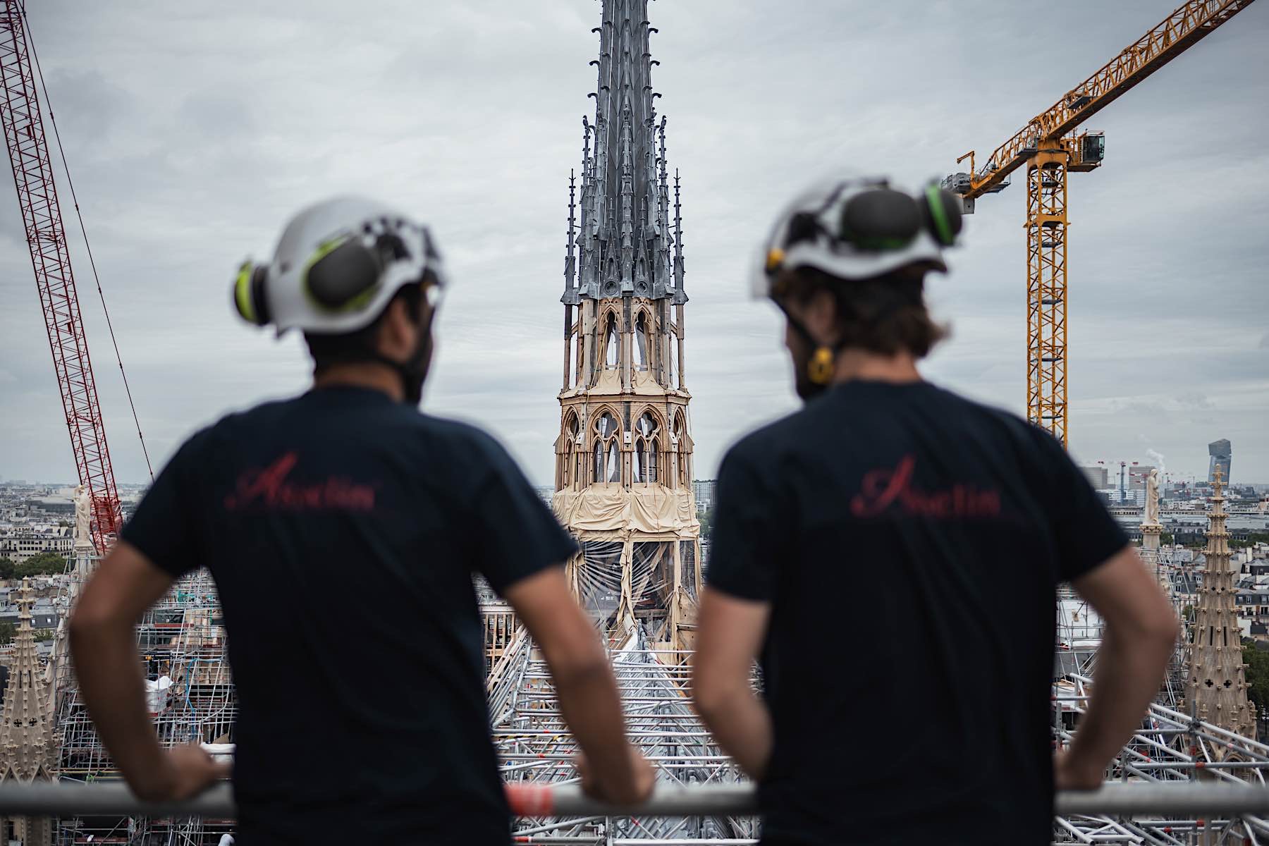 chantier de la flèche de notre dame de paris